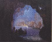 Heinrich Jakob Fried The Blue Grotto of Capri oil painting artist